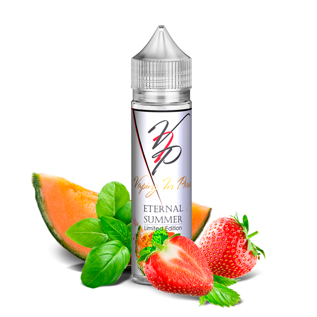 🍓🍈 E-liquide Fraise Melon Basilic - Vaping in Paris 50 ml. 100% végétal.