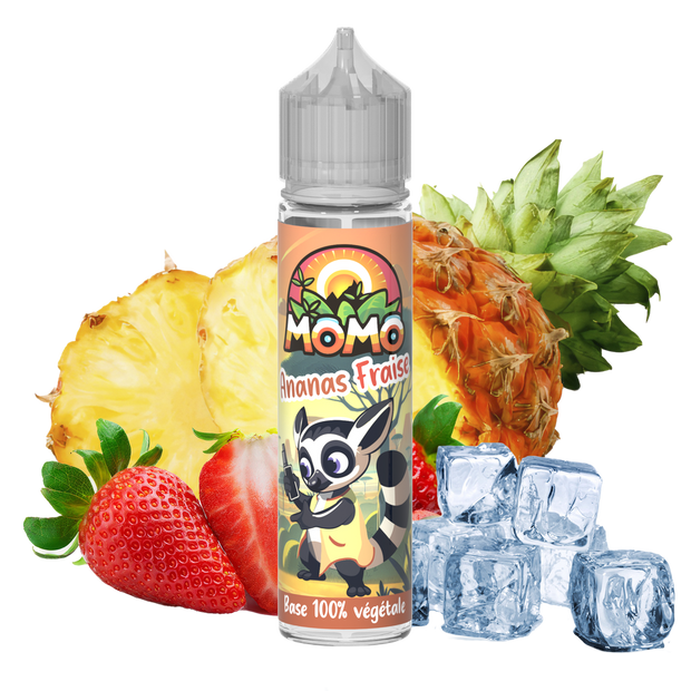 🍍🍓❄️E-Liquide Momo Ananas Fraise - Végétol - 50 ml shortfil 70 ml