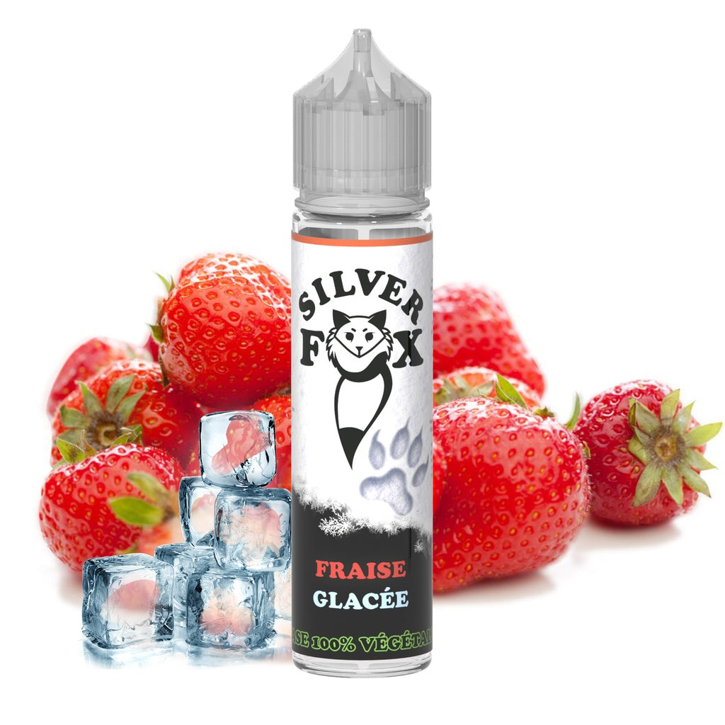 E-LIQUIDE FRAISE GLACÉES - SILVER FOX 100 % VÉGÉTALE 50 ML