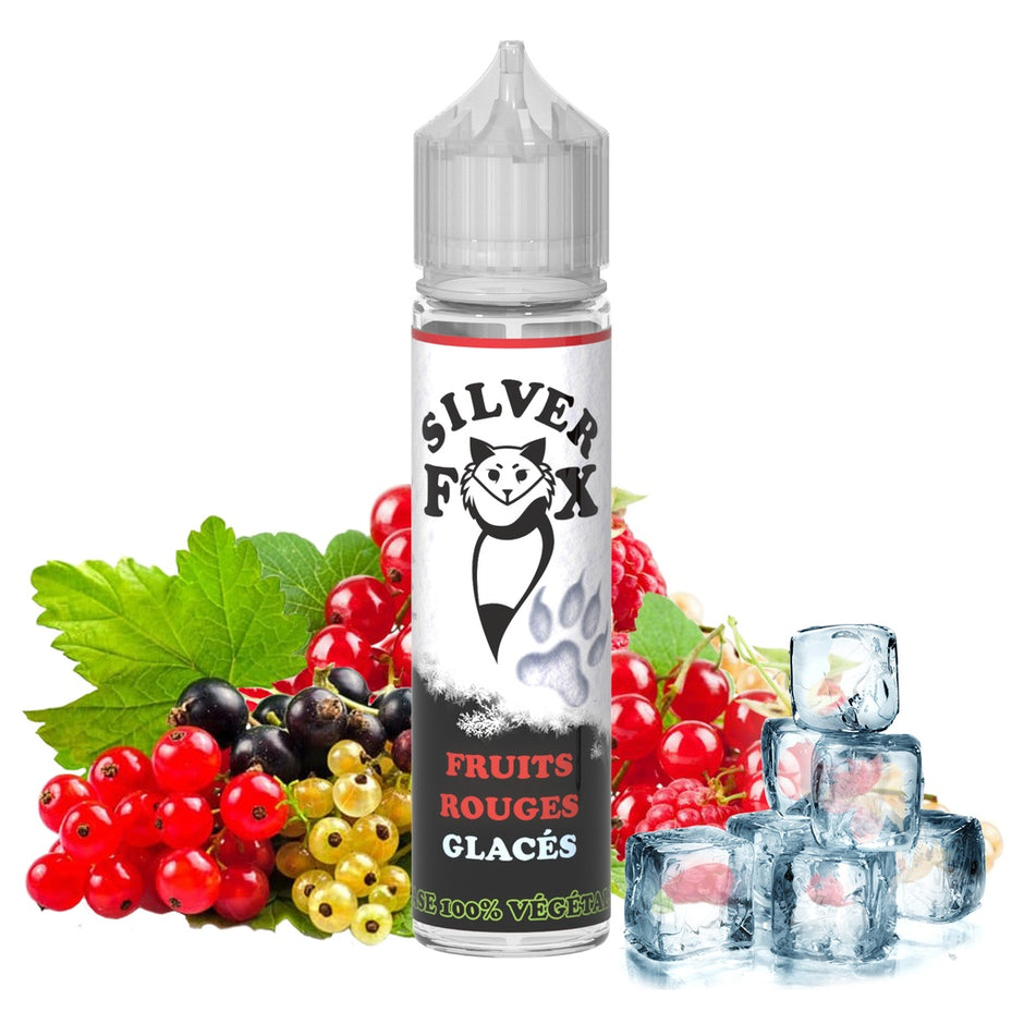 🍓🍒 ❄️E-Liquide Fruits Rouges Glacés - Silver Fox 50 ml shortfil 70 ml