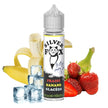 E-LIQUIDE FRAISE, BANANE GLACÉES - SILVER FOX 100% VÉGÉTALE 50 ML.