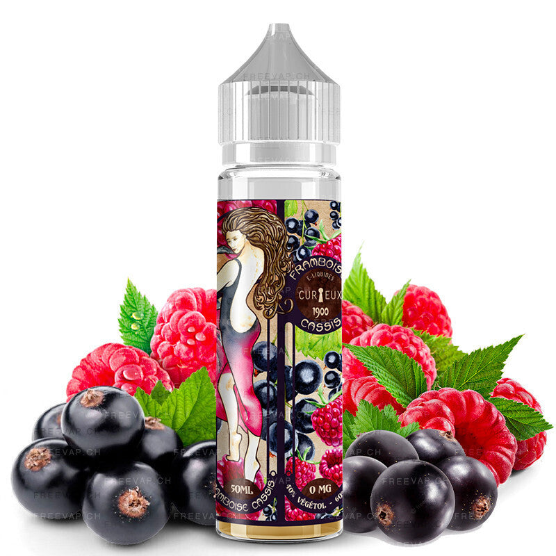 E-LIQUID FRAMBOISE CASSIS - CURIEUX VÉGÉTOL 50 ML.