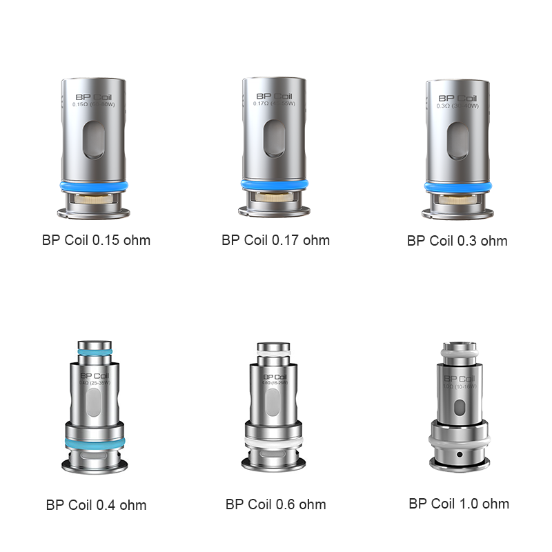 Résistances BP coils - Aspire / Pack x5 ( 0.15 Ohm )
